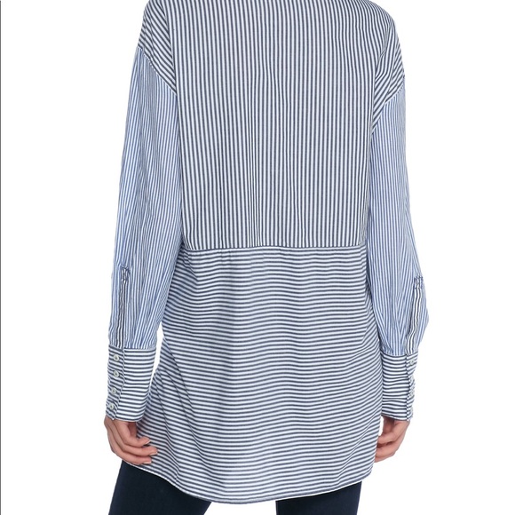 Free People Striped Lakehouse Oversized Hi-Low - Picture 6 of 8